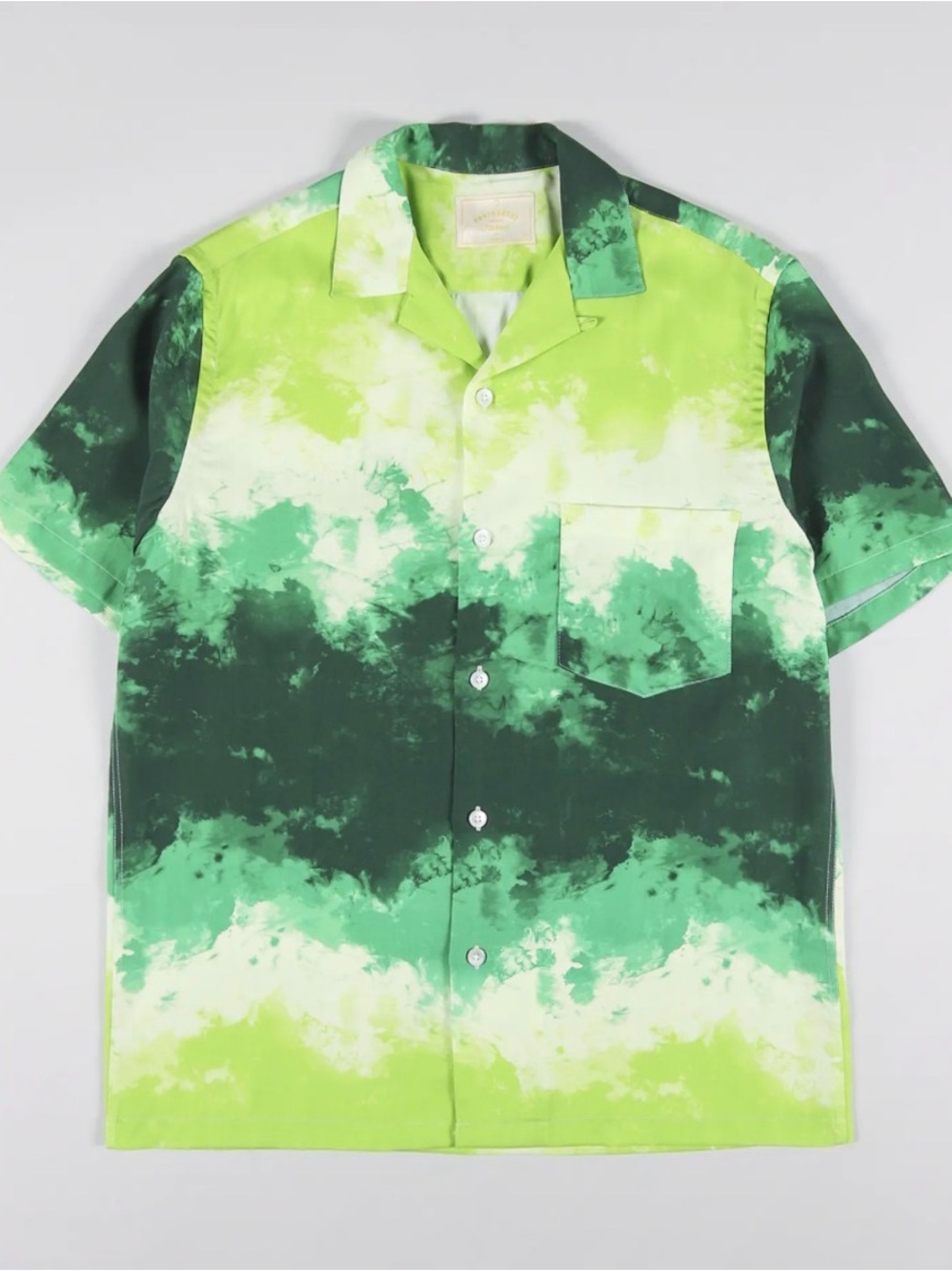 Portuguese Flannel Tie Dye Shirt Green size M